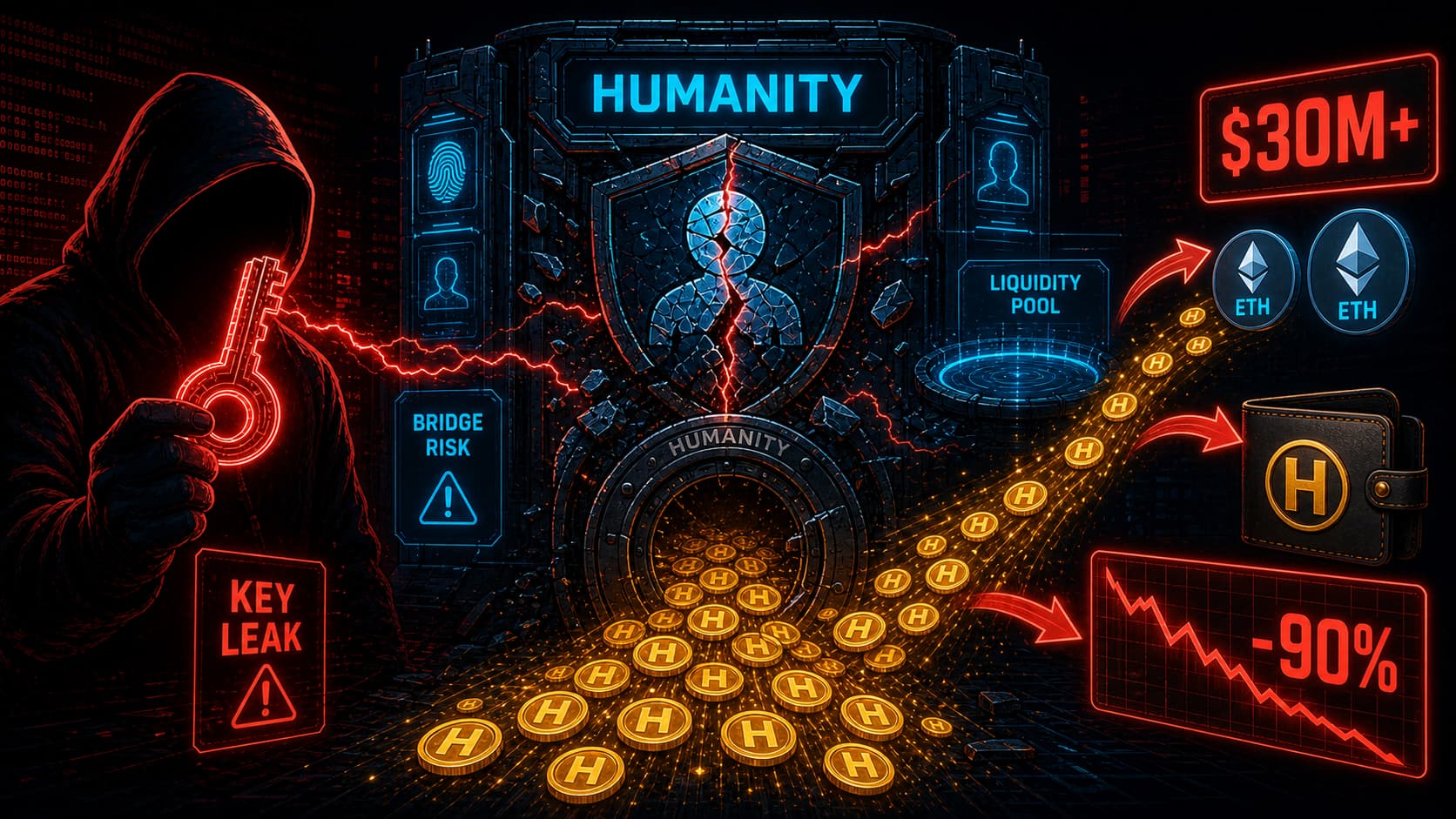 Humanity Protocol H Token Exploit: Foundation Key Compromise Triggers $32M Drain and 90% Crash