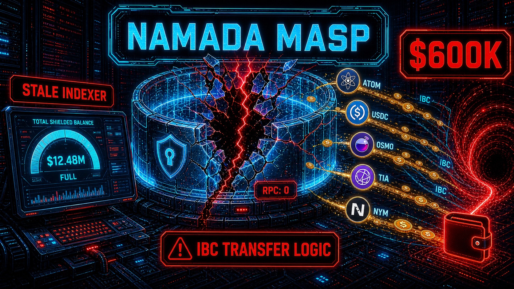 Namada MASP Drain: $600K Swept via IBC Transfer Logic Exploit