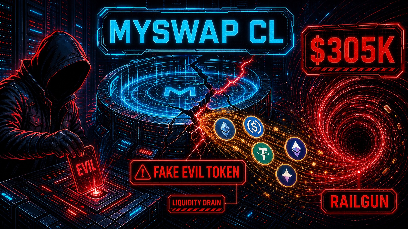 mySwap CL Exploit: $305K Drained via Fake EVIL Token Accounting Flaw