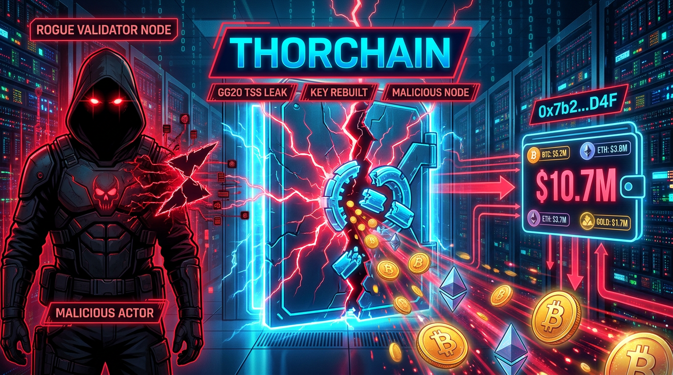THORChain Exploit: $10.7M Drained from Asgard Vault via GG20 TSS Key-Material Leakage