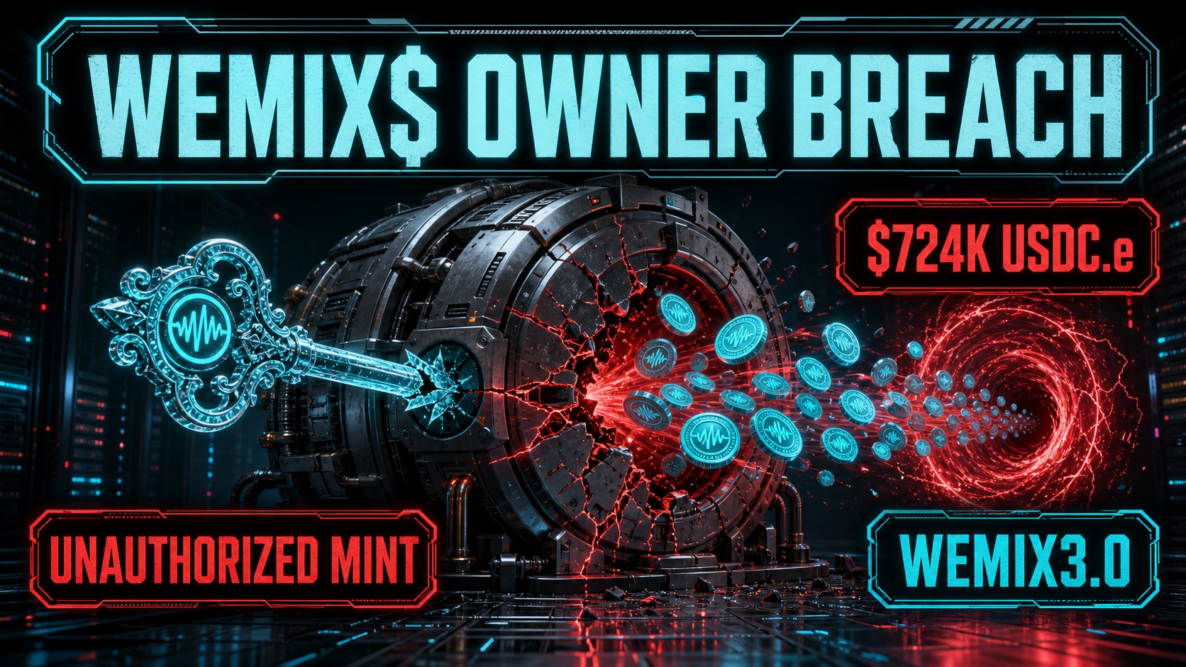 WEMIX$ Owner-Privilege Breach: $724K Stolen After Unauthorized Mint